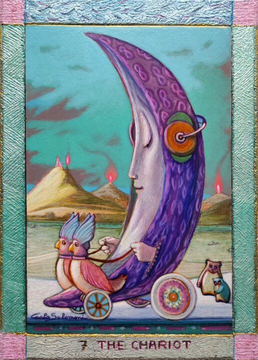 THE CHARIOT, 7 绘画, 13.8x9.8 in
