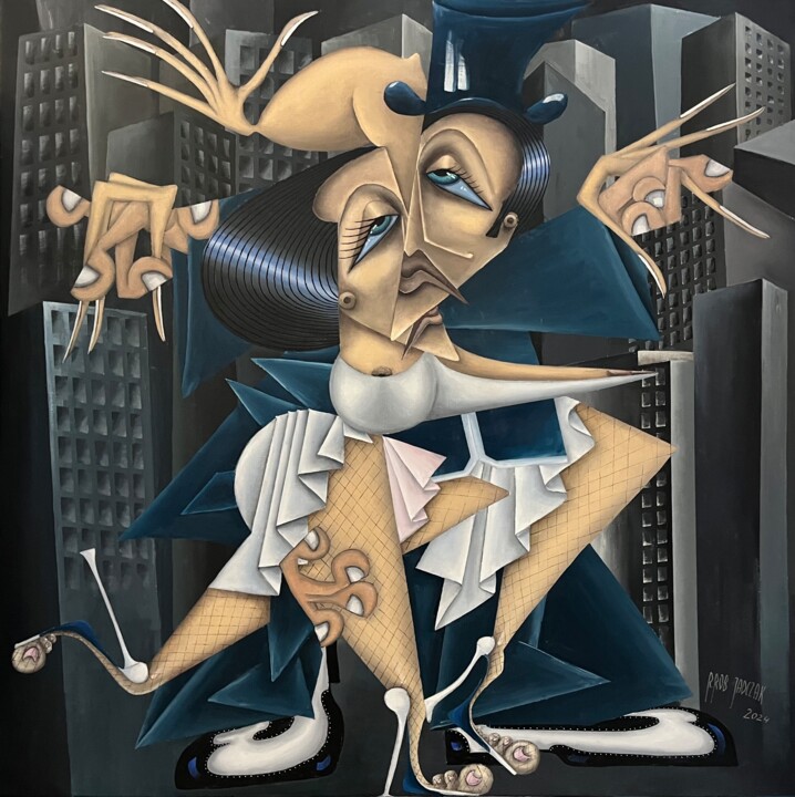 Tango night 绘画, 39.4x39.4 in