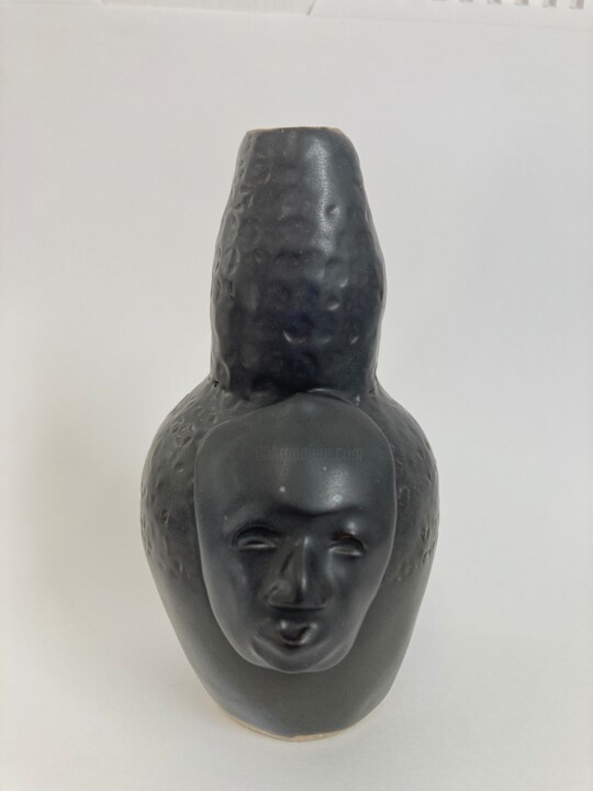 Black Libation Vessel III Scultura, 6,1x3 in