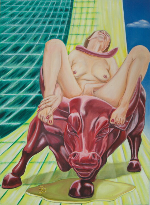 Похищение Европы. 绘画, 31.5x23.6 in