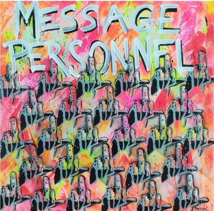 Message personnel 绘画, 31.5x31.5 in