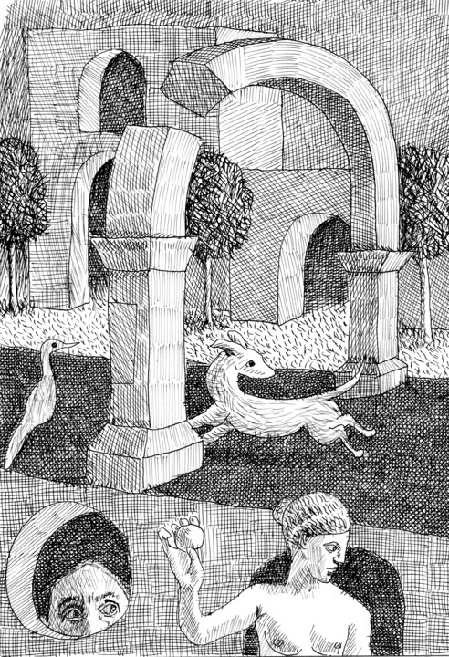 图画,  8.3x5.9 in 
