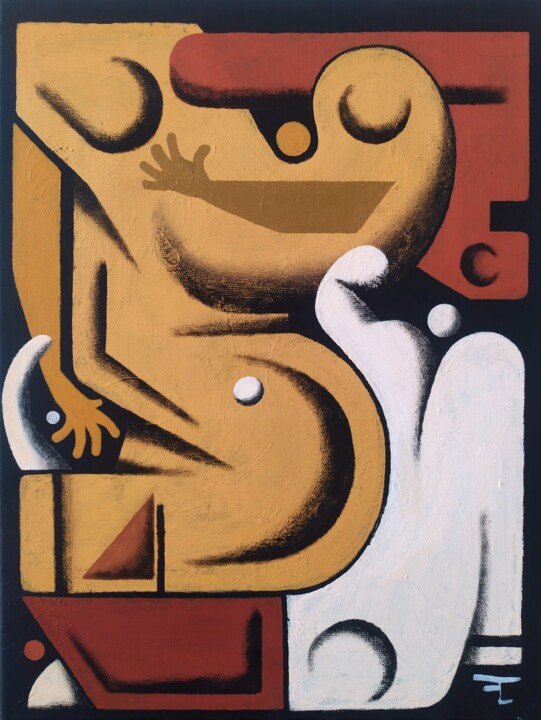 La houle 绘画, 16.1x13 in