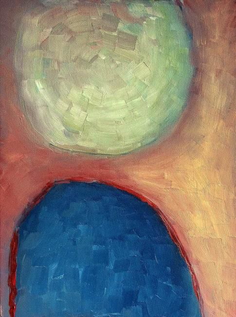 绘画 标题为“MOON ABOVE THE BLUE…” 由Marko Urosevic, 原创艺术品