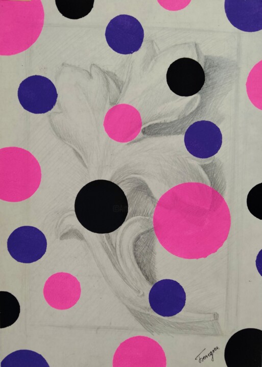 Yayoi Kusama 35 绘画, 15x10.6 in