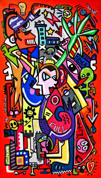 Juicey Bits 绘画, 58x33.5 in