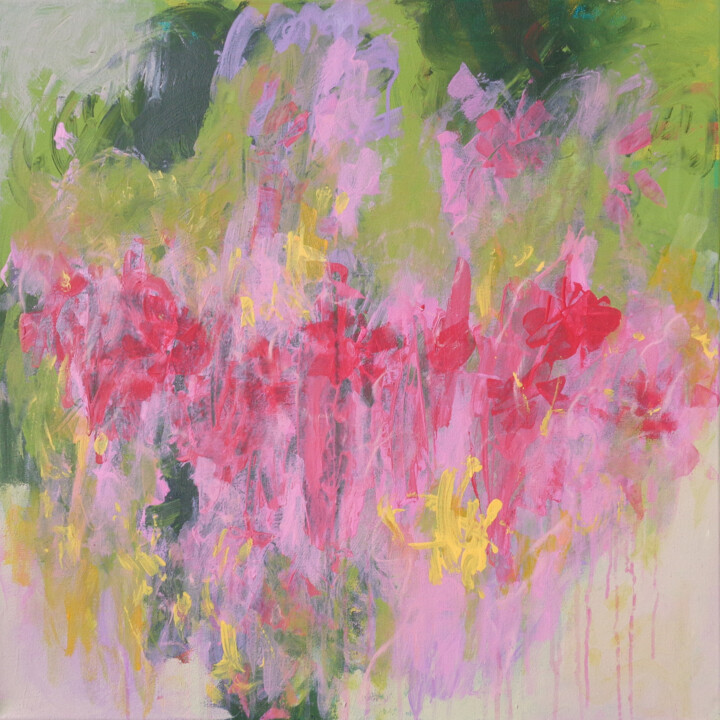 Painting titled "Ethereal Garden" by Elli Popa, Original Artwork, Acrylic