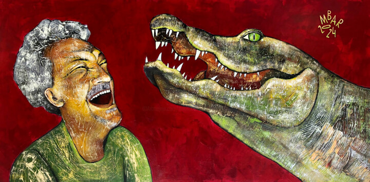Laughing through tears 绘画, 23.6x47.2 in