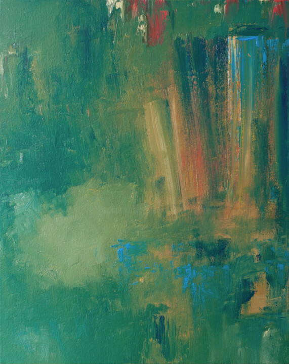 Painting titled "Cast Away" by Thomas Hjelm, Original Artwork, Oil Mounted on Wood Stretcher frame