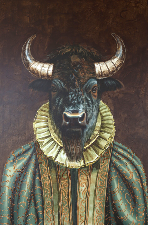 Buffalo II 绘画, 36x24 in