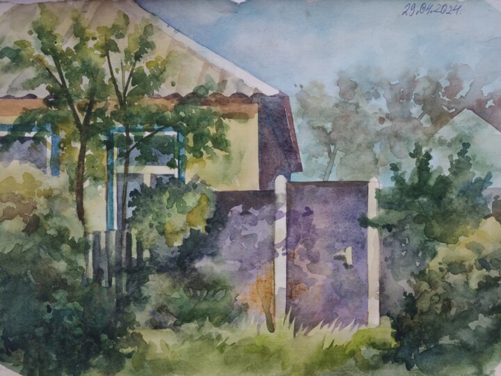 Ukrainian house Painting, 11.8x15.8 in