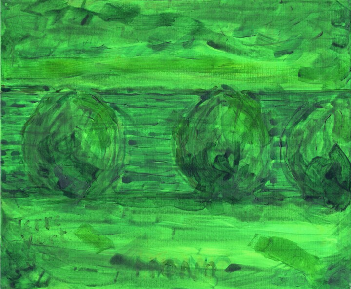 Malerei mit dem Titel "Elbe 2020/03/26" von Detlef Lemme (Farbenkugel), Original-Kunstwerk, Acryl Auf Keilrahmen aus Holz mo…