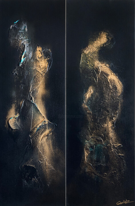 Ensemble (Diptyque) 绘画, 35.4x23.6 in