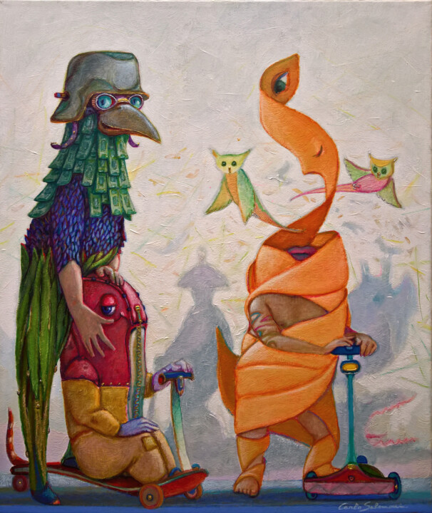 ALL IN SCOOTER 绘画, 23.6x19.7 in