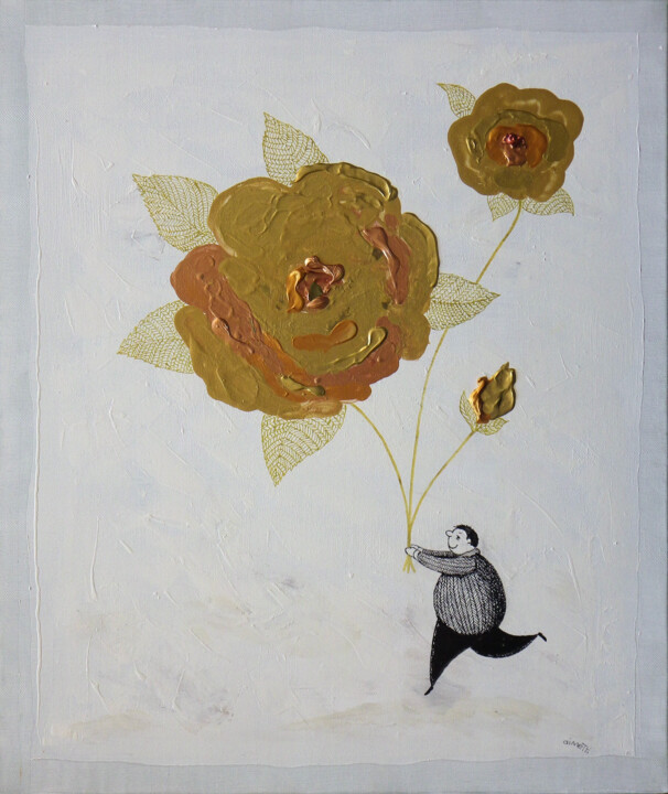 La rose d’or 绘画, 21.7x18.1 in
