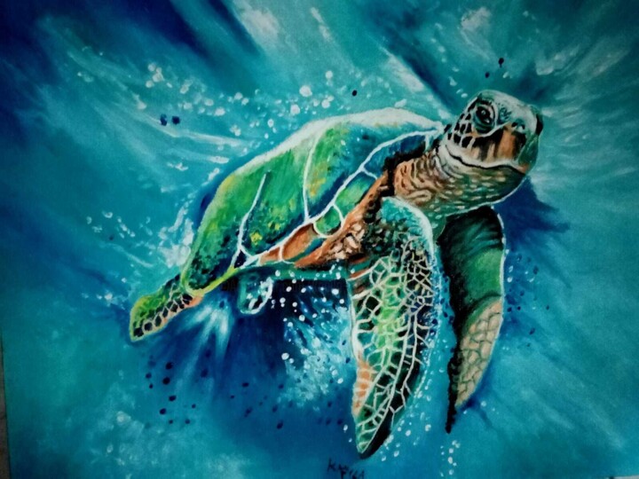 Peinture intitulée "Graceful Journey" par Kapila Priyantha, Œuvre d'art originale, Acrylique