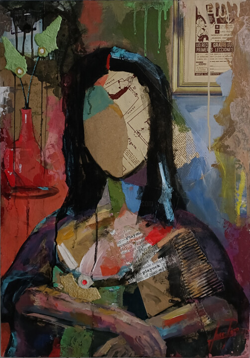 Painting titled "NOTA 4 GIOCONDA" by Josep Pozo, Original Artwork, Acrylic