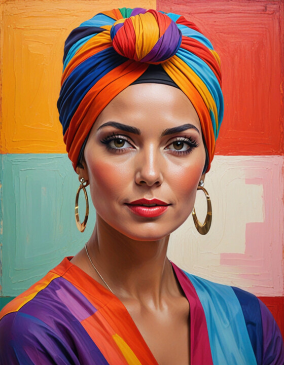 Mulher de turbante 2 数字艺术