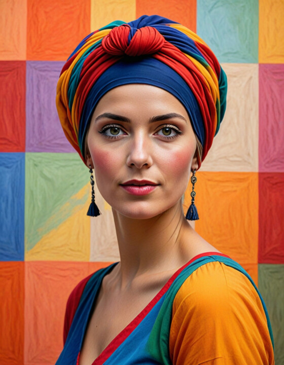 Mulher de turbante 6 数字艺术
