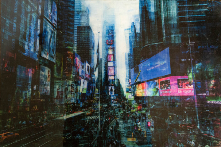 'New York, Times square' Tablo, 26,6x40,2 in