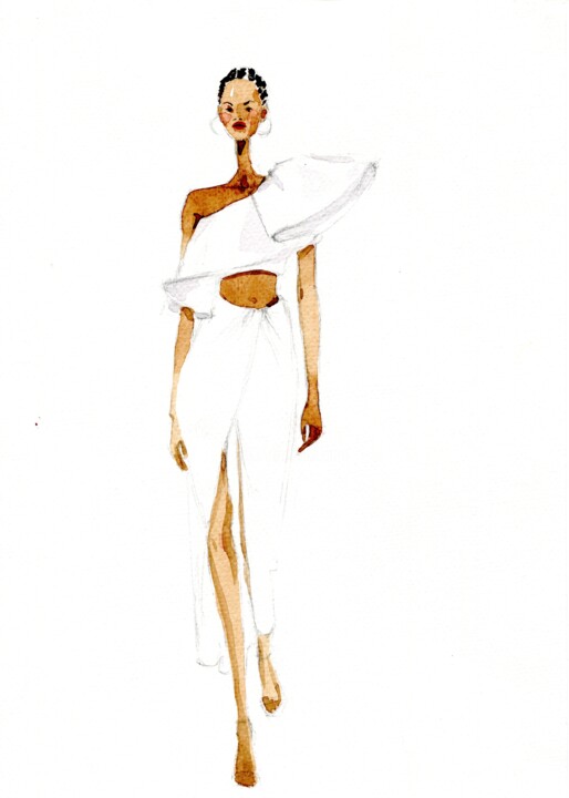 Fashion 14 绘画, 11.6x8.3 in