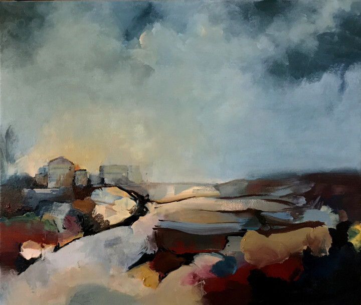 Marchlands 绘画, 18.1x21.7 in