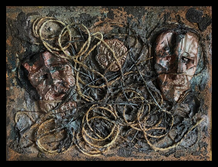 Collages titled "Structures - subjec…" by Jakub Kossakowski (Art After Hours), Original Artwork, Acrylic