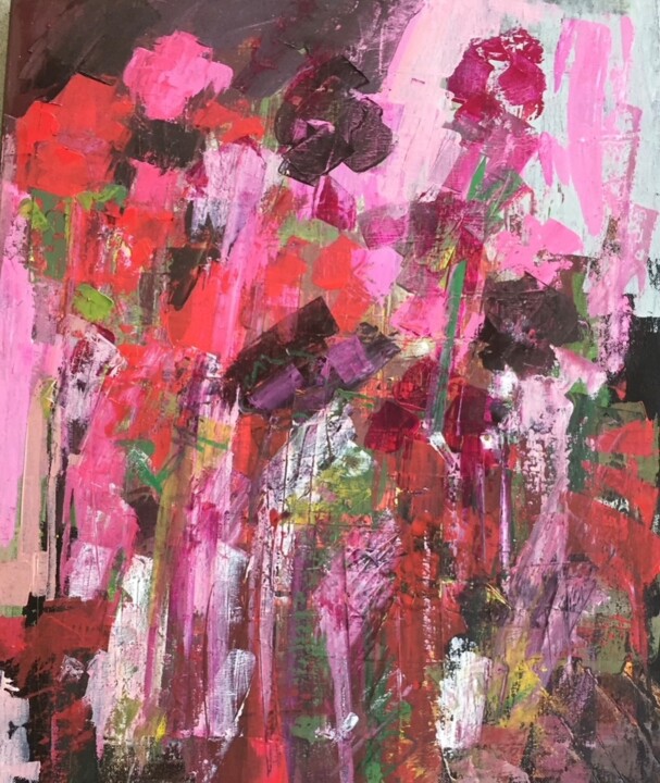 Champs de fleurs 绘画, 31.9x25.6 in