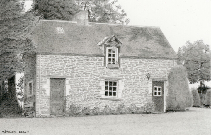 LA PETITE MAISON Drawing, 3.7x5.5 in