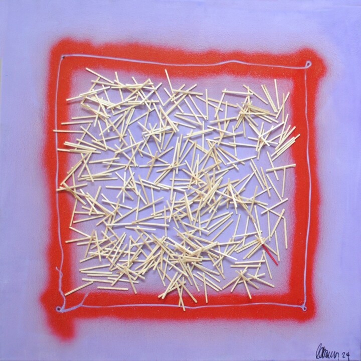 Schilderij getiteld "Der Aussenseiter" door Walter Lehmann, Origineel Kunstwerk, Acryl