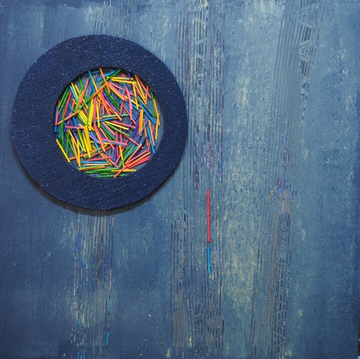 Schilderij getiteld "Die Insel" door Walter Lehmann, Origineel Kunstwerk, Acryl