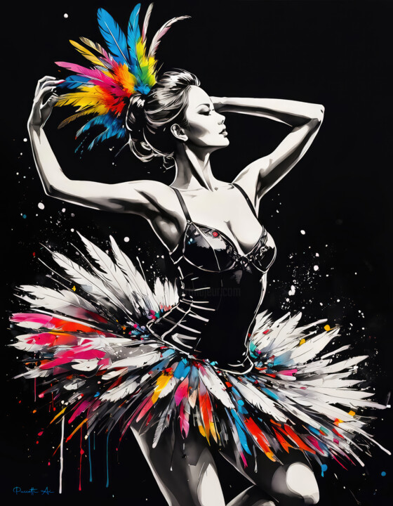 La danseuse à plumes 数字艺术