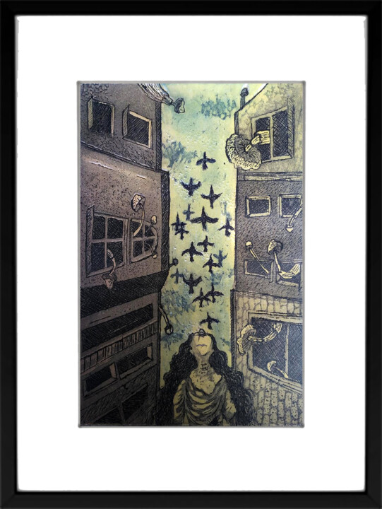 Heavenly skies 绘画, 8x6 in
