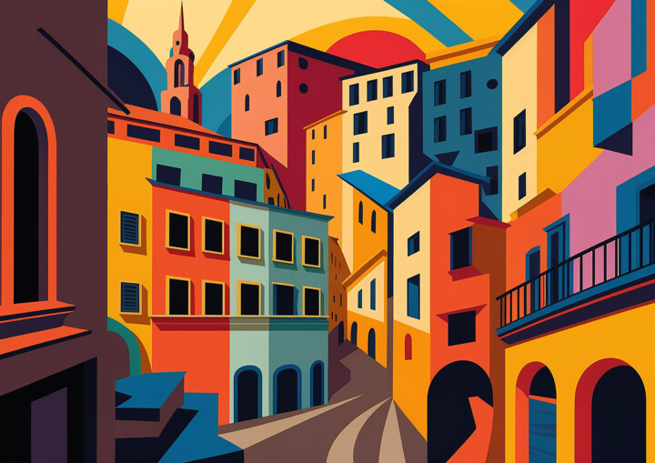 Fantasy city 2 Tablo, 11,8x16,5 in