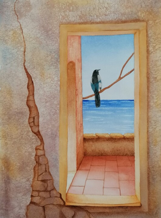 LA PIE Painting, 14.2x10.2 in