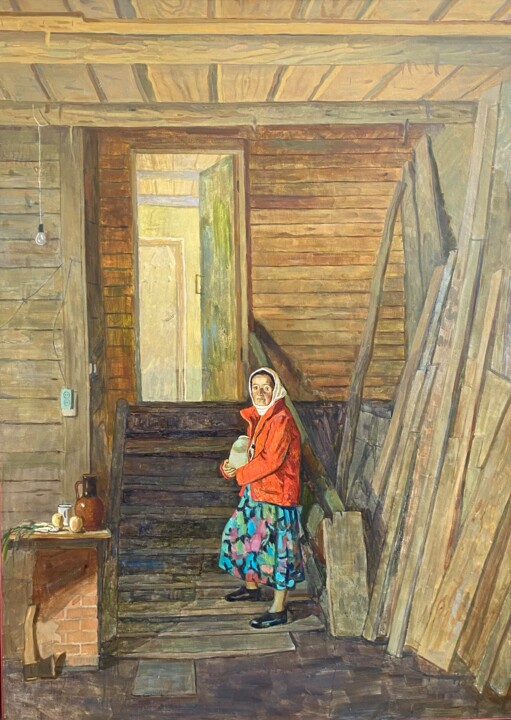 Женщина с банкой молока Tablo, 61x43,3 in