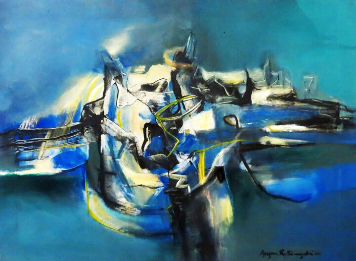 Peinture intitulée "Landscape" par Anjana Rathnayake, Œuvre d'art originale, Acrylique