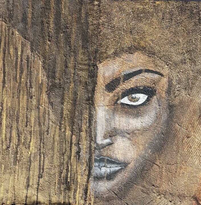 Peinture intitulée ""Claire Obscur"" par Mina Saouti, Œuvre d'art originale, Acrylique Monté sur Châssis en bois