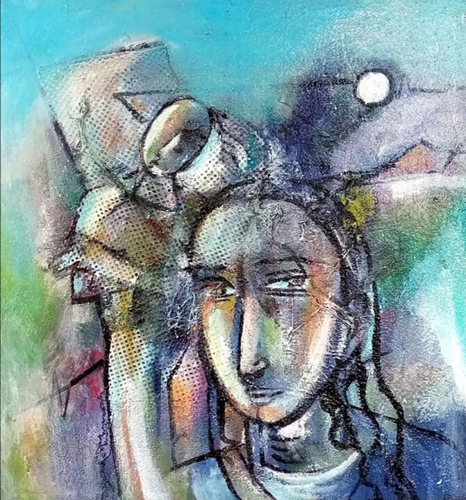 Peinture intitulée "Retrospective" par Anjana Rathnayake, Œuvre d'art originale, Encre