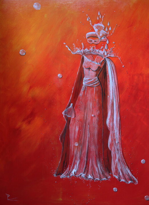 l'eau se déguise 绘画, 31.5x23.6 in