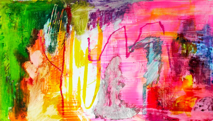 Painting titled "untitled (LS)" by Lothar Neumann, Original Artwork, Acrylic
