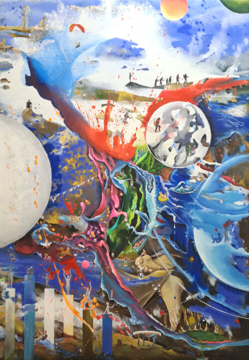 Entdecker-Discoverer 绘画, 59.1x41.3 in