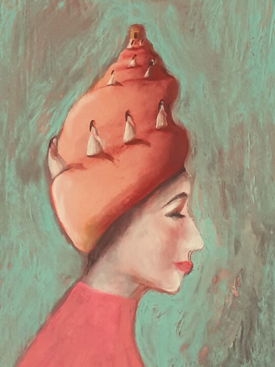 le vestali Pittura, 11,8x10,2 in
