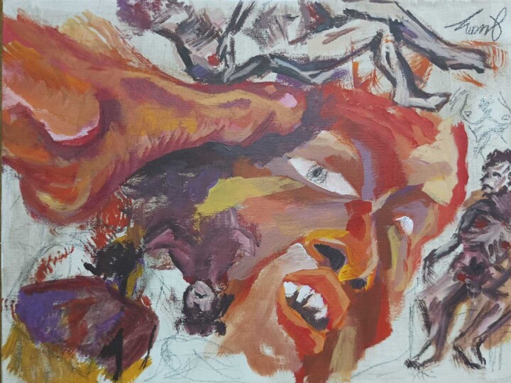 Painting titled "Repulsión" by Juand Villan, Original Artwork, Acrylic
