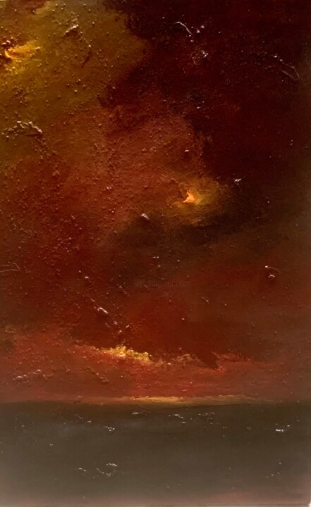 Desert Sunset 绘画, 30x24 in