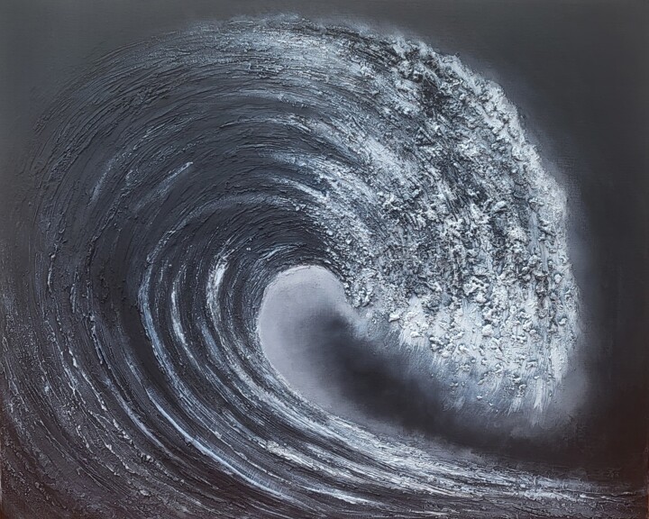 제목이 "Abstract Wave Art,…"인 미술작품 Veronika Obushikhina로, 원작, 아크릴