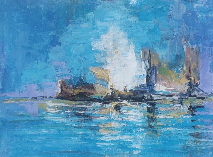 Serenity at Sea 绘画, 12x16 in