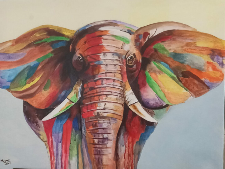 Tusked Splendor 绘画, 15x20 in