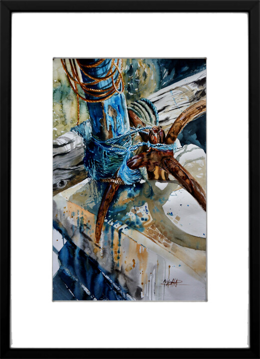 Peinture intitulée "Spilled Colors" par Nilusha Weerakkody, Œuvre d'art originale, Aquarelle Monté sur Verre