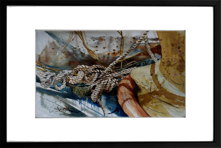 Peinture intitulée "Abandoned" par Nilusha Weerakkody, Œuvre d'art originale, Aquarelle Monté sur Verre